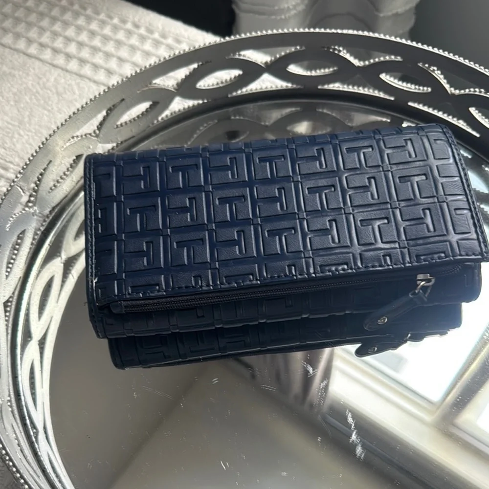 Tommy Hilfiger Blue Geometric Wallet